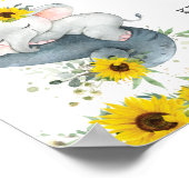 Poster Sunflower Cute Elephant Porter Un Masque Garder Di (Coin)