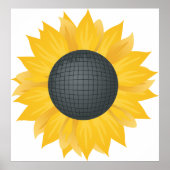 Poster Sunflower Disco Ball Retro Party Vibe (Devant)