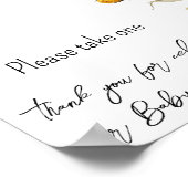 Poster Sunflower Elegant Boho Baby shower Floral Faveurs (Coin)