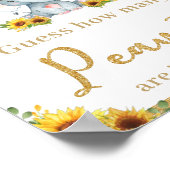 Poster Sunflower Elephant Devine Combien de cacahuètes Je (Coin)