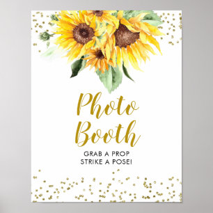 Poster Sunflower est en route Baby shower Photo Booth