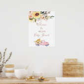 Poster Sunflower Floral Citrouille Baby shower de camion (Cuisine)