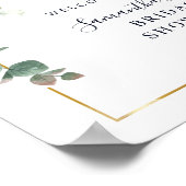 Poster Sunflower Floral Script Bridal Shower Welcome (Coin)