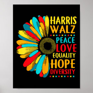 Poster Sunflower Harris-wheimer 2024 Peace Lgbt Harris-w