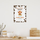 Poster Sunflower Highland Cow Mon premier rodéo 1er anniv (Cuisine)