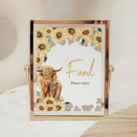 Sunflower Highland Vache Baby shower