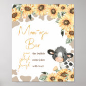 Poster Sunflower Holy Cow Baby shower Maman Osa Bar (Devant)