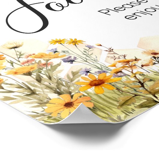 Poster Sunflower Little Honey Baby shower (Coin)