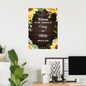 Poster Sunflower Love : Bienvenue à notre Mariage (Bureau à domicile)