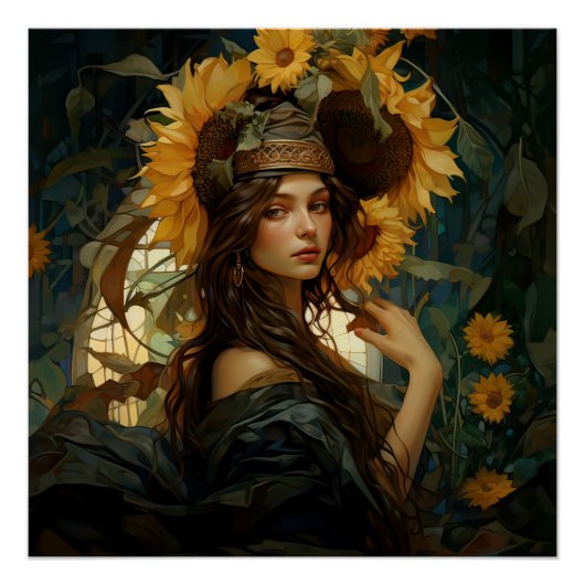 Poster Sunflower Maiden Deluxe (Devant)