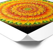 Poster "Sunflower Mandala of Light - Sacred Geometry Art" (Coin)