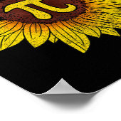 Poster Sunflower Math Chemise de l'enseignant Nerd (Coin)