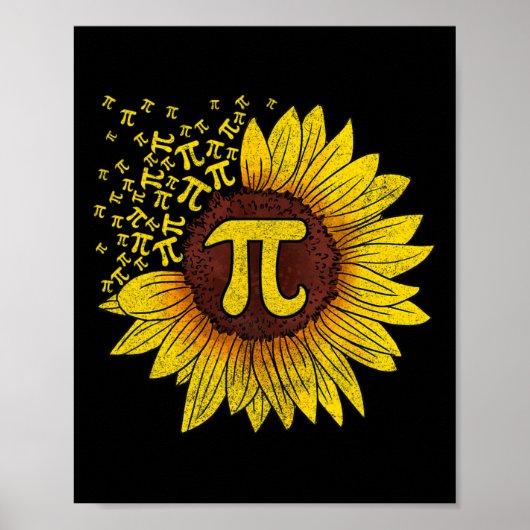 Poster Sunflower Math Chemise de l'enseignant Nerd (Devant)