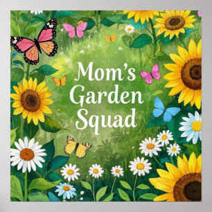 Poster Sunflower Mère's Day Garden Squad