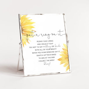 Poster Sunflower met une bague sur l'affiche de jeu