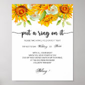 Poster Sunflower met une bague sur le jeu (Devant)