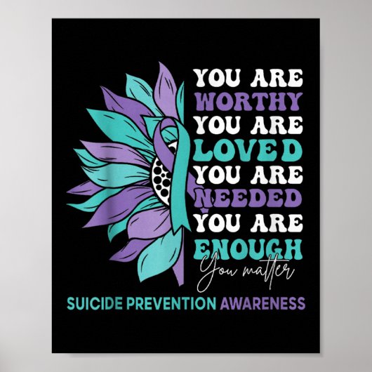 Poster Sunflower Motivational Suprt Suicide Prevention Aw (Devant)