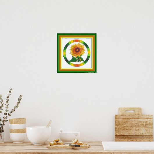 Poster Sunflower Print (Cuisine)