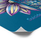 Poster Sunflower Suicide Prevention Awareness Week Teal P (Coin)