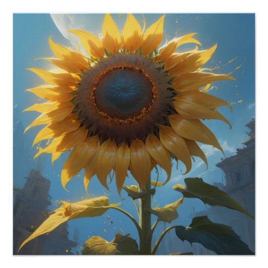 Poster sunflower wall art (Devant)