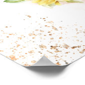 Poster Sunflower Wreath Été Automne Bon Mariage Bienvenue (Coin)