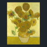Poster Sunflowers, 1888 (Vincent Van Gogh)<br><div class="desc">Les tournesols (titre original, en français : Tournesols) font l'objet de deux séries de peintures de natures mortes du peintre néerlandais Vincent van Gogh. La série précédente exécutée à Paris en 1887 dépeint les fleurs posées sur le sol, tandis que la deuxième série exécutée un an plus tard à Arles...</div>