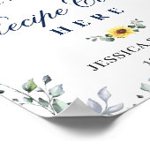 Poster Sunflowers Eucalyptus Fête des mariées de cartes d (Coin)