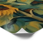 Poster sunflowers field van gogh style (Coin)