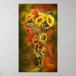 Poster Sunflowers In Sunflower Vase Art Poster/Print