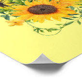 Poster Sunflowers Merci pour le port de Masque (Coin)