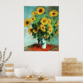Poster Sunflowers par Claude Monet (Cuisine)