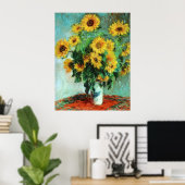 Poster Sunflowers par Claude Monet (Bureau à domicile)