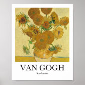 Poster Sunflowers par Vicent van Gogh (Devant)