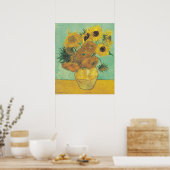 Poster Sunflowers par Vincent Van Gogh (Cuisine)