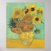 Poster Sunflowers par Vincent Van Gogh (Devant)