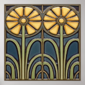Poster Sunflowers Tile (Devant)