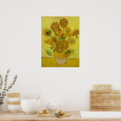 Poster Sunflowers - Vincent van Gogh (Cuisine)