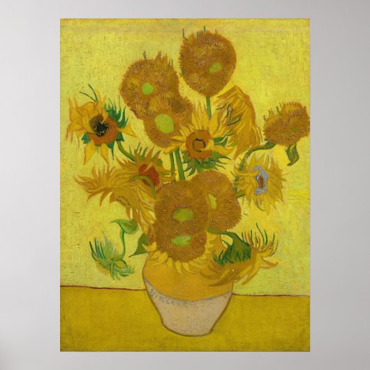 Poster Sunflowers - Vincent van Gogh (Devant)