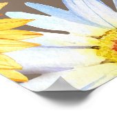 Poster Sunflowers White Daisies Baby shower Bienvenue (Coin)