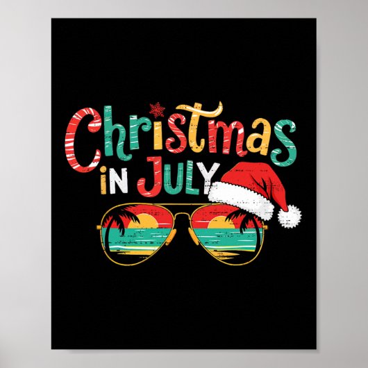 Poster Sungled Christmas In July Summer Xmas Beach Vacati (Devant)