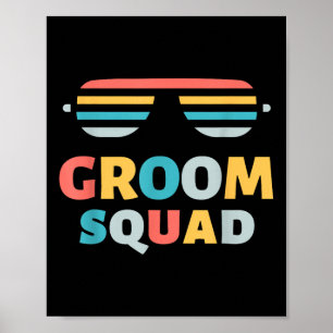 Poster Sungles Groom Squad Jow Crew Getaway Mariage Funn