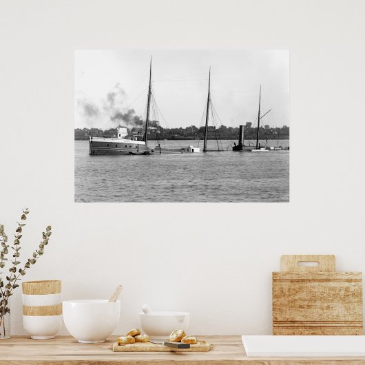 Poster Sunken Freighter, 1899 (Cuisine)