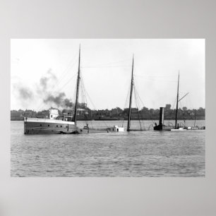 Poster Sunken Freighter, 1899