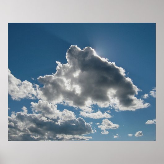 Poster Sunlit Clouds Under Open Sky (Devant)
