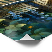 Poster Sunlit Garden Pathway Gate Scene (Coin)