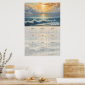 Poster Sunlit Ocean Horizon 2026 Calendar  (Cuisine)