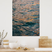 Poster Sunlit Ocean Waves - Reflective Nature Photography (Cuisine)