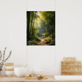 Poster Sunlit Path Through Bamboo Forest (Cuisine)
