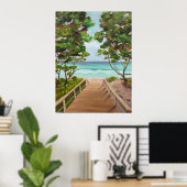 Poster Sunny Beach Escape (Bureau à domicile)