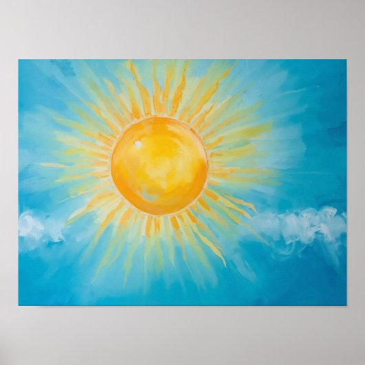 Poster Sunny Blue Sky Art (Devant)